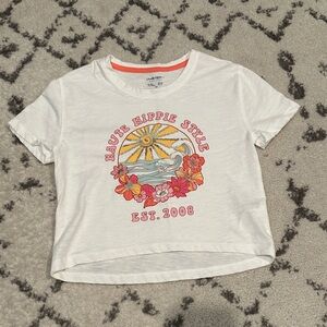 Haute Hippie Kids White Tee with Colorful Graphic